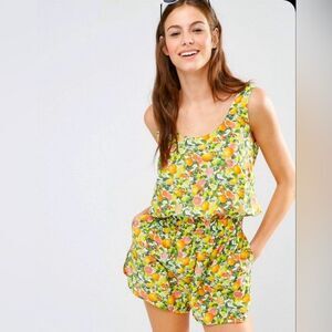 Stella McCartney Citrus Fruit silk and cotton lightweight romper/playsuit  RARE